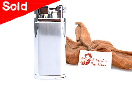 TYCOON Lounge Pfeifenfeuerzeug Chrom Satin